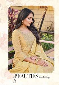 Luxe indien pakistanais traditionnel porter Banarasi Dupatta élégant Chanderi Kurta pantalon élégant pour les fêtes pour le mariage - Product Image 6