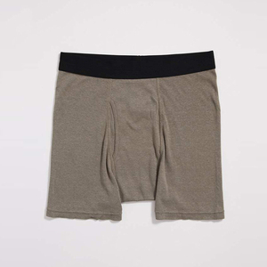 Ropa interior para hombre 95% algodón 5% Spandex transpirable Boxer Shorts Natural sin teñir vegano cómodo diario antibacteriano - Product Image 3