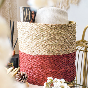 Panier cadeau en coton jacinthe d'eau créatif tissé à la main à bon prix en gros du Vietnam - Product Image 5