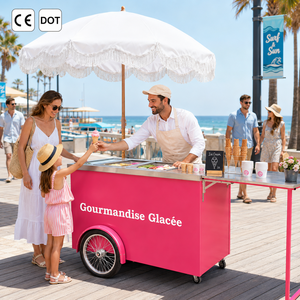 รถเข็นขายอาหารเคลื่อนที่ Etodevice แบบกำหนดเองสำหรับธุรกิจ รถเข็นขายของแบบเข็นสำหรับใช้งานกลางแจ้ง - Product Image 1