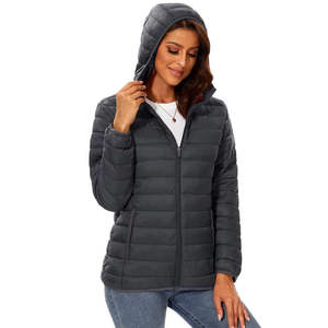 Veste matelassée pour femme de style personnalisé, tricotée, manches longues, respirante, imperméable, coupe-vent, séchage rapide, écologique, réversible, unie - Product Image 4
