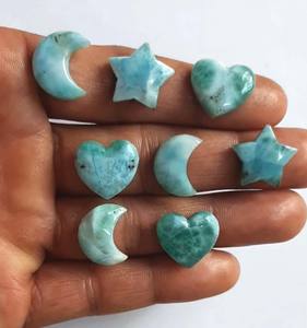 Pierre Larimar Multi forme taille 15mm, prix d'usine, sculpture de Larimar, Cabochon, pierres précieuses, vente d'été - Product Image 1