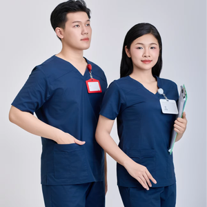 ชุดสครับทางการแพทย์แบบยูนิเซ็กซ์ ผลิตในเวียดนาม ยี่ห้อ FMF ผ้า Worsted ตรวจจับเข็มได้ ใช้ในโรงพยาบาล - Product Image 1