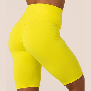 Nuevas mallas cortas de elevación personalizadas, pantalones deportivos, pantalones cortos de motorista de yoga para gimnasio de leopardo de cintura alta para mujer con bolsillos laterales - Product Image 3