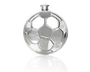 Petaca de Acero Inoxidable de 4.5 oz con Diseño de Balón de Fútbol para Amantes del Deporte, Moderna, Taiwán - Product Image 5