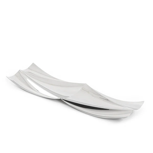 Venta al por mayor de utensilios de cocina bandeja de metal para servir patrón abstracto para el hogar decorativo Hotel restaurante Bar Decoración de mesa hecho en La India - Product Image 5