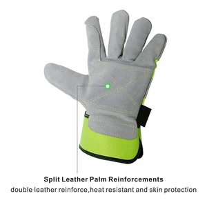 Guantes de Soldadura Nuevos Personalizados OEM de Cuero, Guantes de Seguridad de Alta Calidad Resistentes al Calor, Los Más Populares, Últimos Guantes Industriales para Soldadura - Product Image 3