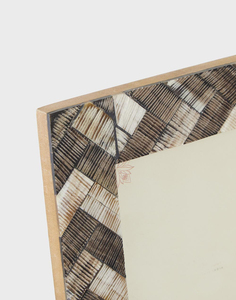 Cadre photo d'album photo aspect tricoté de luxe cadre photo en bois incrusté de résine fait à la main cadre photo bleu standard pour la vie à la maison - Product Image 4