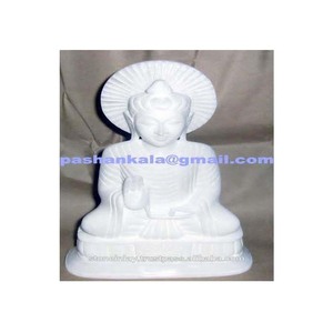 Italien Marbre Bouddha Statue - Product Image 1