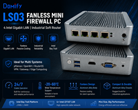 Routeur pare-feu portable sans ventilateur Celeron N2940 N2815, 4 ports LAN, double USB 3.0, double USB 2.0, SSD 2,5 pouces, Domify LS03