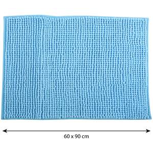 Tapis de bain en chenille 60x90 cm bleu clair - Product Image 6