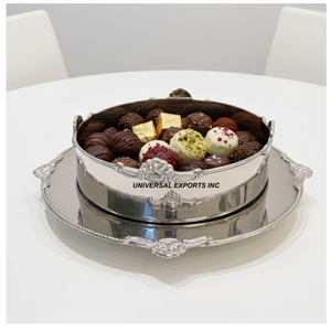 Nouveauté : Bol à chocolat décoratif finition argentée, élégant et classique, pour chocolats raffinés - Product Image 2