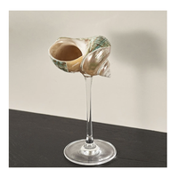 Verre à vin Seashell pour présentation de nourriture de luxe Affichage de fruits de mer et utilisation de table de mariage