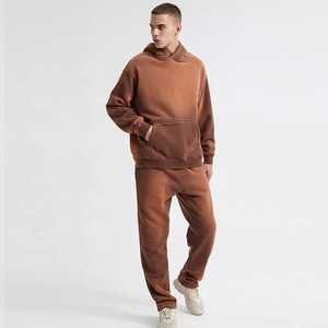 Men's Solid Winter <b>Tracksuit</b> Set Velvet <b>Velour</b> 100% Polyester Custom Windbreaker Breathable Unisex Acid Wash - Product Image 2