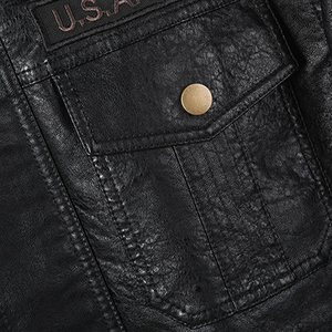 Chaqueta Bomber de cuero PU de alta calidad para hombre, bordado personalizado, impermeable, para exteriores, para motocicleta, ligera, para invierno, superventas, con bolsillo - Product Image 5