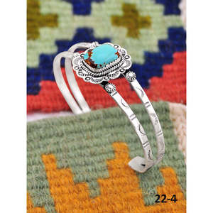 Southwest Handmade No.8 Fashion <b>Cuff</b> <b>Bracelet</b> Turquoise & Sterling <b>Silver</b> Elegant & Stylish - Product Image 2