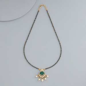 Kundan Pearl Mangalsutra <b>Necklace</b>-173021 - Product Image 2