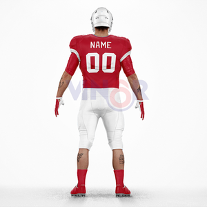 Pantalon de maillot de football américain 100% polyester léger et respirant pour hommes Logo d'équipe personnalisé Uniforme respirant à manches courtes - Product Image 4