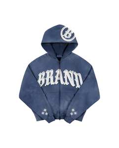 Sudaderas con capucha de manga larga deportivas con logotipo personalizado para mujer con cremallera informal y cordón sudaderas con capucha de gran tamaño para mujer con cremallera - Product Image 6