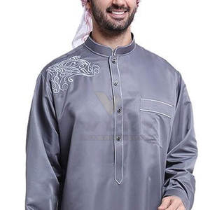 2024 Thobe en ropa islámica Logotipo personalizado Ropa islámica de diferentes colores Túnicas musulmanas - Product Image 2