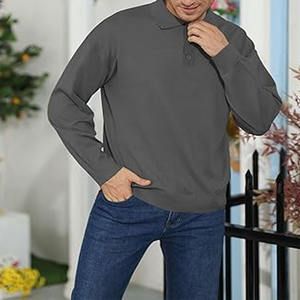 Quarter Zip Hombres Casual Manga corta Punto Cremallera Polo Cuello Camiseta Ropa deportiva Jersey de verano hecho por Dress Sports - Product Image 4