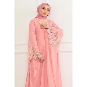 Vestido Casual Mega Merchant Powder 6127 Talla XS, Corte en A, Mangas Largas, Diseño de Parches, Cintura Natural, 100% Poliéster No Tejido - Product Image 2