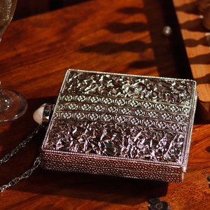 Meilleure qualité Royal naturel nacre incrustation pochette mariage concepteur sac à main artisanat mariage pochette en laiton pochette - Product Image 5