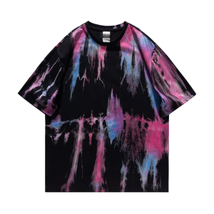 Venta al por mayor hombres 100% poliéster camiseta logotipo personalizado sublimación deportes correr camisetas mujeres Tie Dye camiseta de secado rápido camisetas - Product Image 4