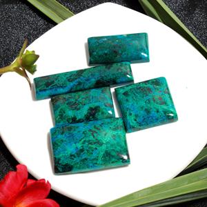 DHORGEMS - Lote de Cristales de Crisocola Azul Natural, Cabujón Suelto, para Curación con Cristales, Fabricación de Joyas Hechas a Mano, Procedente de Rajastán - Product Image 5