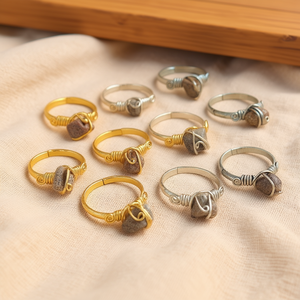 Gold and Silver Plated Fashion <b>Rings</b> with Natural Stone Detail Resale Appeal - Product Image 3