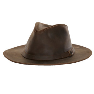 Chapeaux ajustables en cuir de cow-boy de haute qualité pour hommes Logo personnalisé Toutes les tailles Tenue de fête décontractée en plein air la plus populaire - Product Image 1
