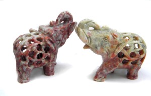 Soapstone Undercut Elephant Tay Thủ Công Bức Tượng Cho Trang Trí Nội Thất Đá Tự Nhiên Khắc Khắc Bức Tượng Trang Trí Nội Thất - Product Image 3