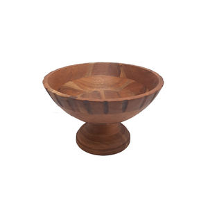 Nuevo frutero decorativo de madera de forma redonda para utensilios de cocina de mesa, ensaladera, hogar y hoteles, cuencos para servir comida y aperitivos - Product Image 6