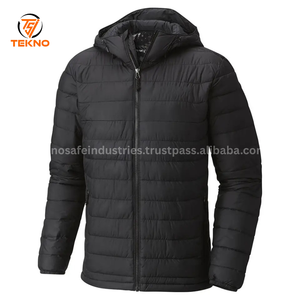Chaqueta de invierno de talla grande para hombre, Abrigo acolchado Cálido impermeable, efecto burbuja, soporte polar, cierre de cremallera, ropa de calle, moda de nailon, OEM - Product Image 2