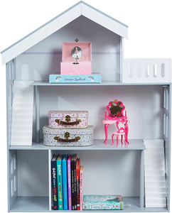Étagère en bois <span class=keywords><strong>pour</strong></span> enfants Maison de poupée <span class=keywords><strong>pour</strong></span> enfants <span class=keywords><strong>Rangement</strong></span> de jouets Bibliothèque à 3 niveaux <span class=keywords><strong>pour</strong></span> livres Cadeau <span class=keywords><strong>pour</strong></span> filles de 3 à 7 ans et plus - Product Image 3