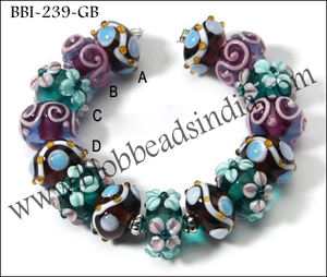 Bracelets de perles de verre de Murano Perles de verre en vrac pour la conception de bracelets uniques Bracelets de perles de verre au chalumeau faits à la main - Product Image 4