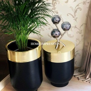 Juego de 2 macetas de flores ecológicas duraderas cromadas de aluminio para flores artificiales, jardín al aire libre, granja de gama alta - Product Image 2