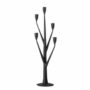 Juego de diseño elegante y delgado de 1 portavelas de soporte de metal de color dorado con cuerpo de metal completo - Product Image 3