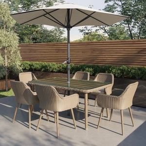 Muebles de Comedor de Exterior de Diseño Moderno con Panel de Mimbre de Madera Maciza, Capacidad para 6 Personas, Marco de Aluminio para Uso en Patio, Vietnam - Product Image 3