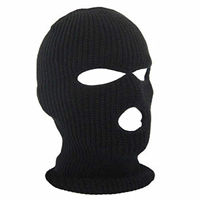 Máscara de cara completa de 3 agujeros, máscara de esquí, gorro de invierno, pasamontañas, gorro táctico, respetuoso con el medio ambiente, duradero, poliéster/algodón, colores personalizados