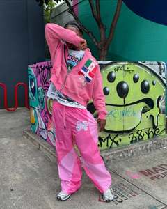 ชุดกีฬาผู้ชายคุณภาพสูงแบบสั่งทำพิเศษ ชุดลำลองแบบมีฮู้ดประดับคริสตัลและกางเกงขายาว ชุดฮู้ดดี้และกางเกงขายาว - Product Image 6