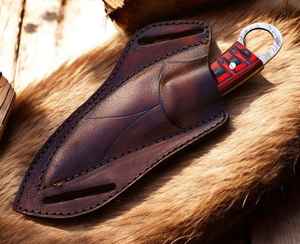 Cuchillo de Hoja Fija Hecho a Mano con Funda para Supervivencia al Aire Libre, Camping, Pesca, Caza, Cuchillos de Acero con Alto Contenido de Carbono con Funda - Product Image 3