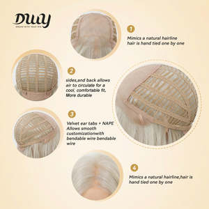 Dara C- Long-Lasting Glueless Synthetic <b>Wig</b> New DWY Mono <b>Lace</b> Front Wavy Brown Heat Resistant Fiber Free Part - Product Image 2
