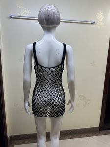 Vestido de Ganchillo Personalizado con Lentejuelas para Mujer, Tejido Calado con Borlas, Manga Larga, Lavable, de Lana Peinada, Sexy y Casual para la Playa - Product Image 4