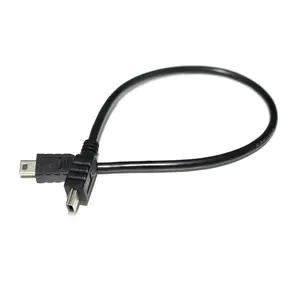 Câble Usb personnalisé de haute qualité Mini B à Mini B Pve câble Uab noir avec gaine étanche