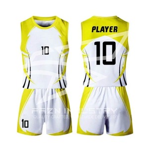 Conjunto de Jersey de voleibol impreso por sublimación, uniformes deportivos de equipo de tela de poliéster duradero con logotipo personalizado - Product Image 3
