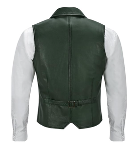 Gilet en cuir véritable de haute qualité décontracté confortable sur mesure hiver mode vente en gros costume gilet et gilet nouveau à la mode - Product Image 6