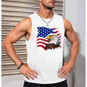 Desigen เสื้อกล้าม100% ผ้าโพลีเอสเตอร์สีเรียบออกแบบได้ตามต้องการพิมพ์โลโก้คอกลมทรงหลวมสำหรับผู้ชาย - Product Image 3