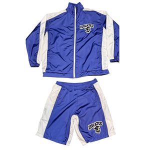 Ropa deportiva de estilo urbano ligero para hombre, conjunto corto cortavientos, chaqueta bordada, pantalones cortos para verano, ropa de calle, atuendo Atlético - Product Image 1