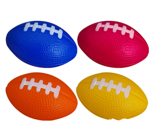 Pelota antiestrés personalizada con forma de fútbol de Rugby de Material PU, pelota antiestrés personalizada para promoción - Product Image 2
